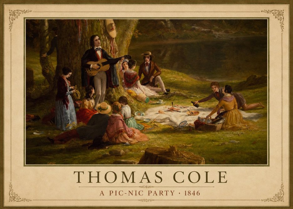 Thomas Cole A Pic-nic Party No3 - Juliste