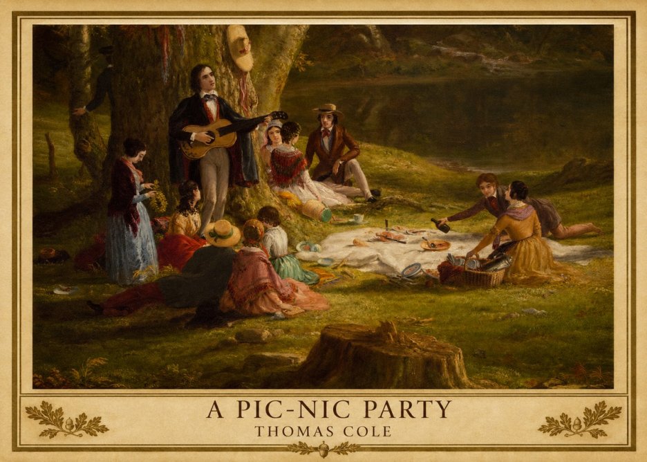 Thomas Cole A Pic-nic Party No5 - Juliste