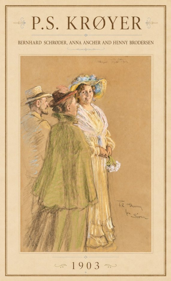 P.S. Krøyer Bernhard Schrøder, Anna Ancher and Henny Brodersen No1 - Juliste