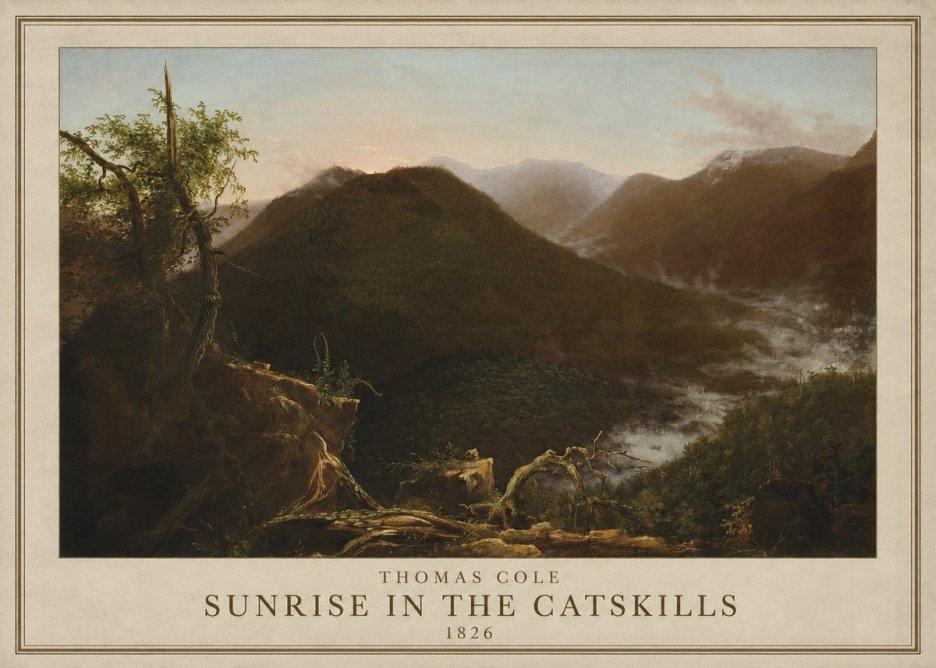 Thomas Cole Sunrise in the Catskills I No1 - Juliste