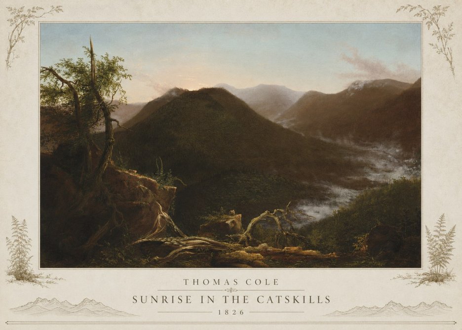 Thomas Cole Sunrise in the Catskills I No5 - Juliste