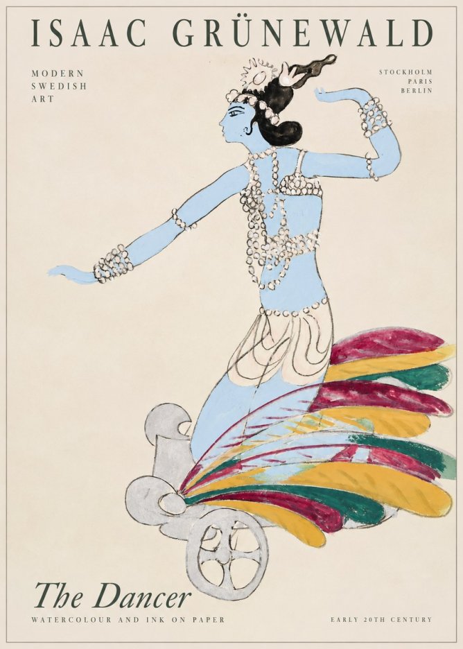 Isaac Grünewald Dancer on a Chariot No2 - Juliste