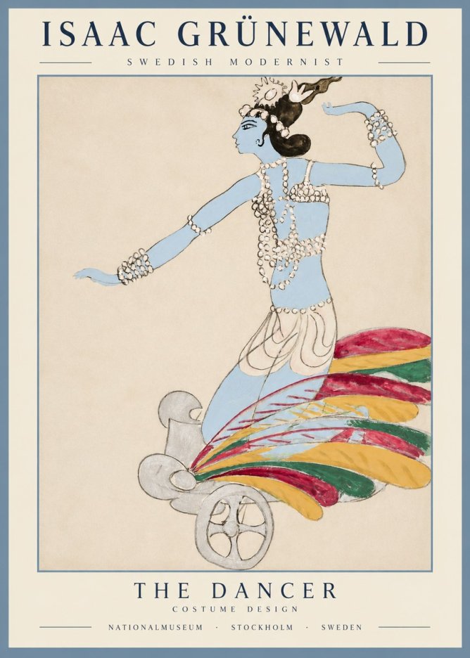 Isaac Grünewald Dancer on a Chariot No5 - Juliste