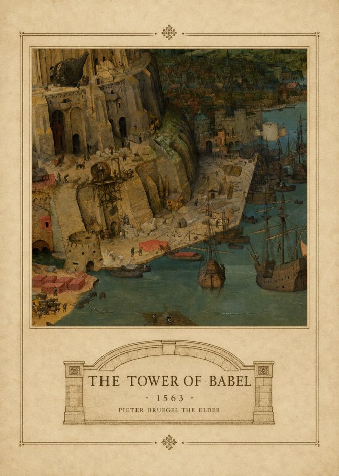 Pieter Bruegel The Tower of Babel VI No4 - Juliste