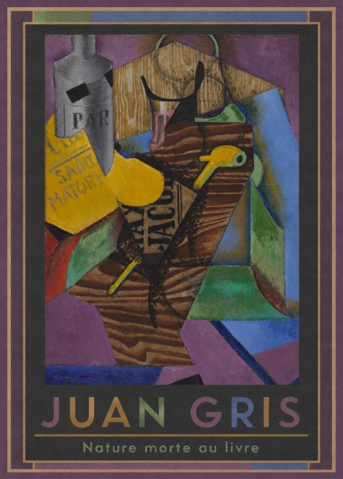 Juan Gris Nature Morte Au Livre No1 - Juliste