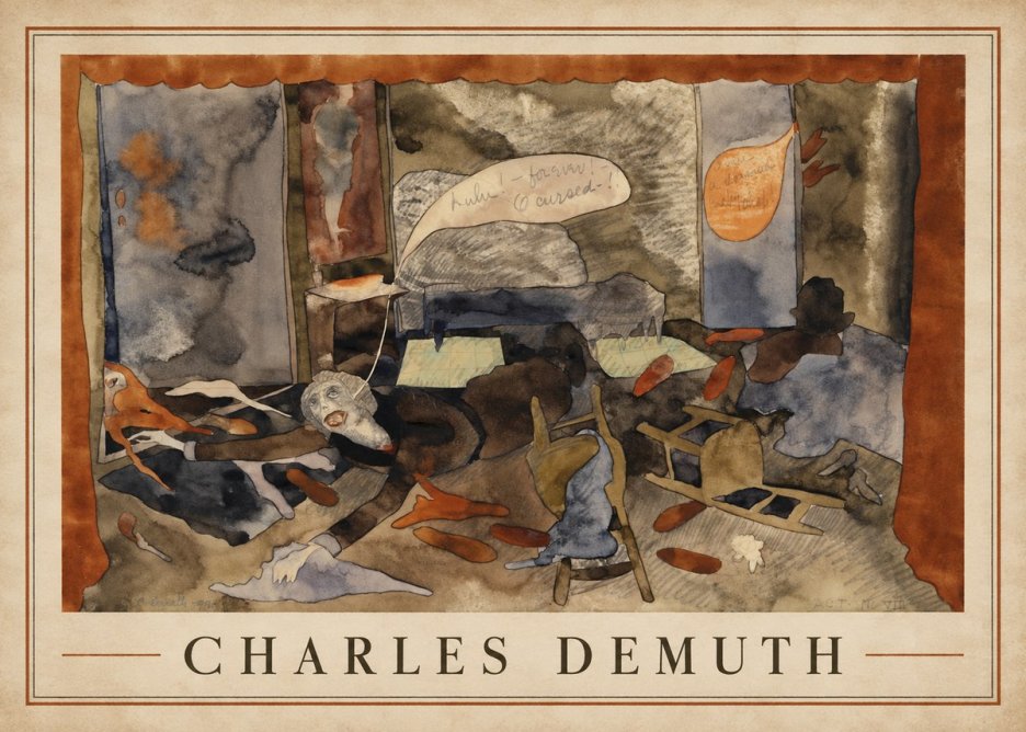 Charles Demuth The Death of Countess Geschwitz No2 - Juliste