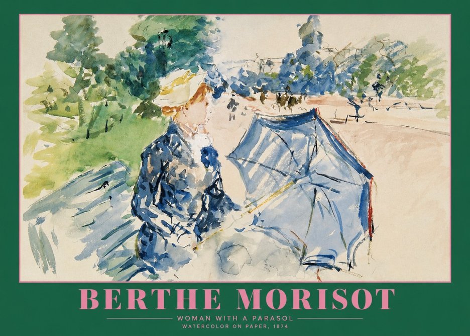 Berthe Morisot Woman with a Parasol No2 - Juliste
