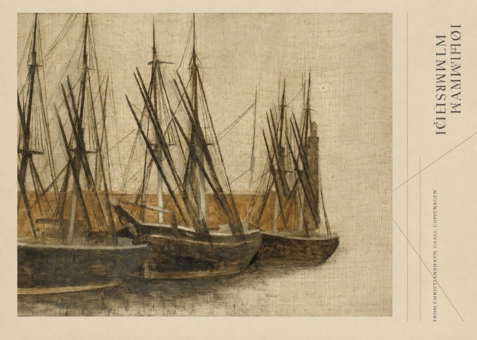 Vilhelm Hammershøi From Christianshavn's Canal, Copenhagen No2 - Juliste