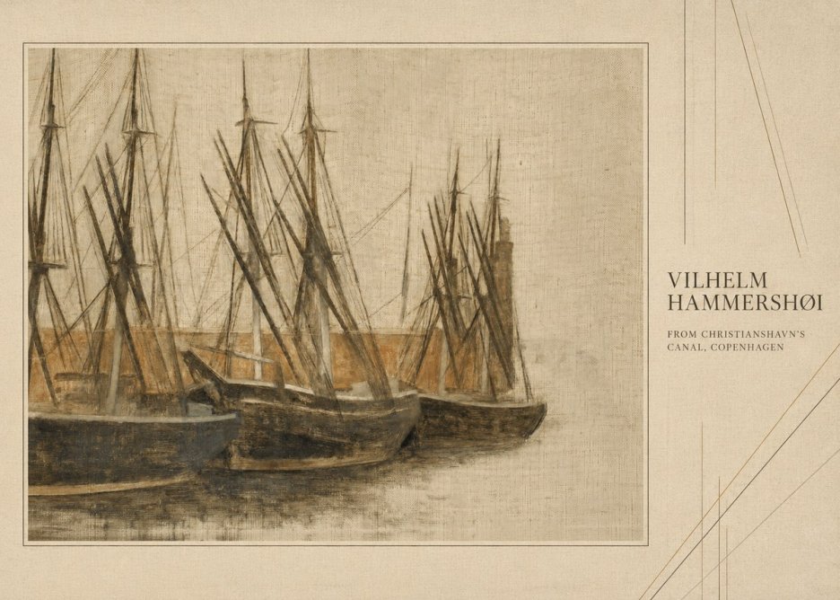 Vilhelm Hammershøi From Christianshavn's Canal, Copenhagen No4 - Juliste