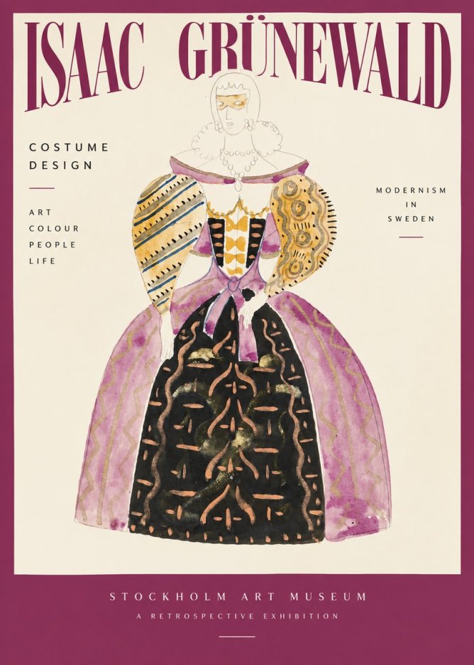 Isaac Grünewald Costume Design V No3 - Juliste