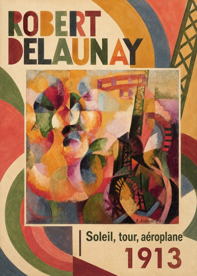 Robert Delaunay Soleil, Tour, Aéroplane No2 - Juliste