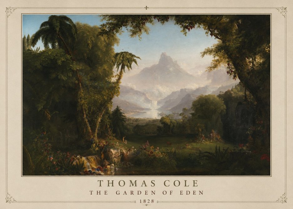Thomas Cole The Garden of Eden I No1 - Juliste