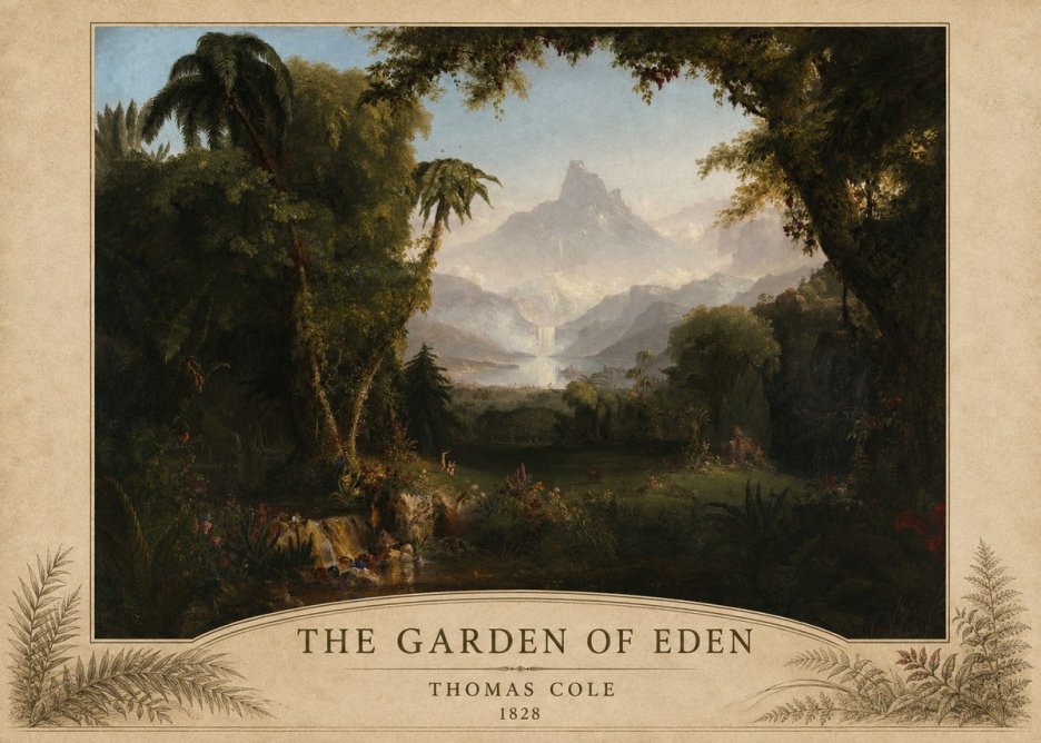 Thomas Cole The Garden of Eden I No5 - Juliste