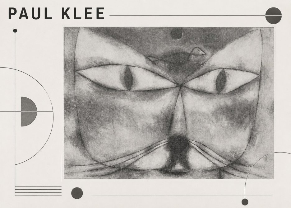 Paul Klee Cat and Bird No3 - Juliste