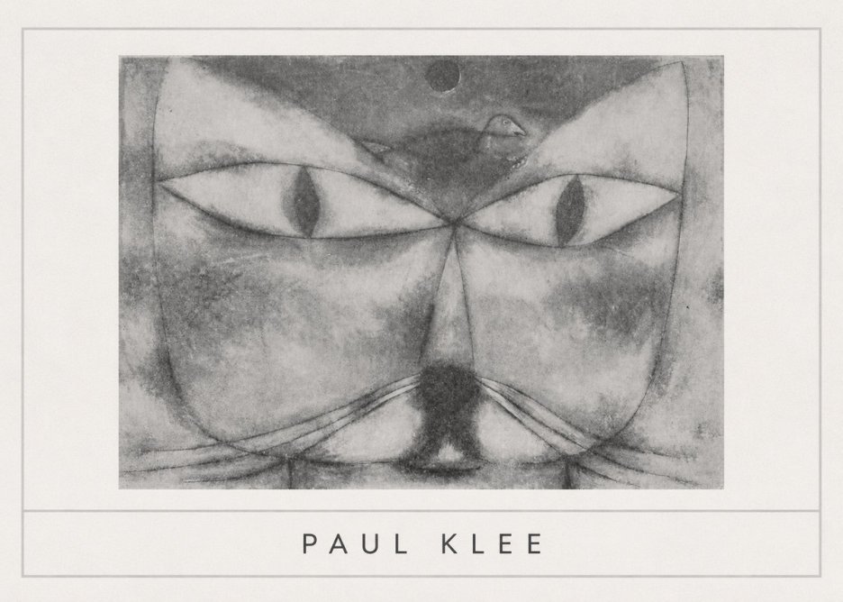 Paul Klee Cat and Bird No5 - Juliste