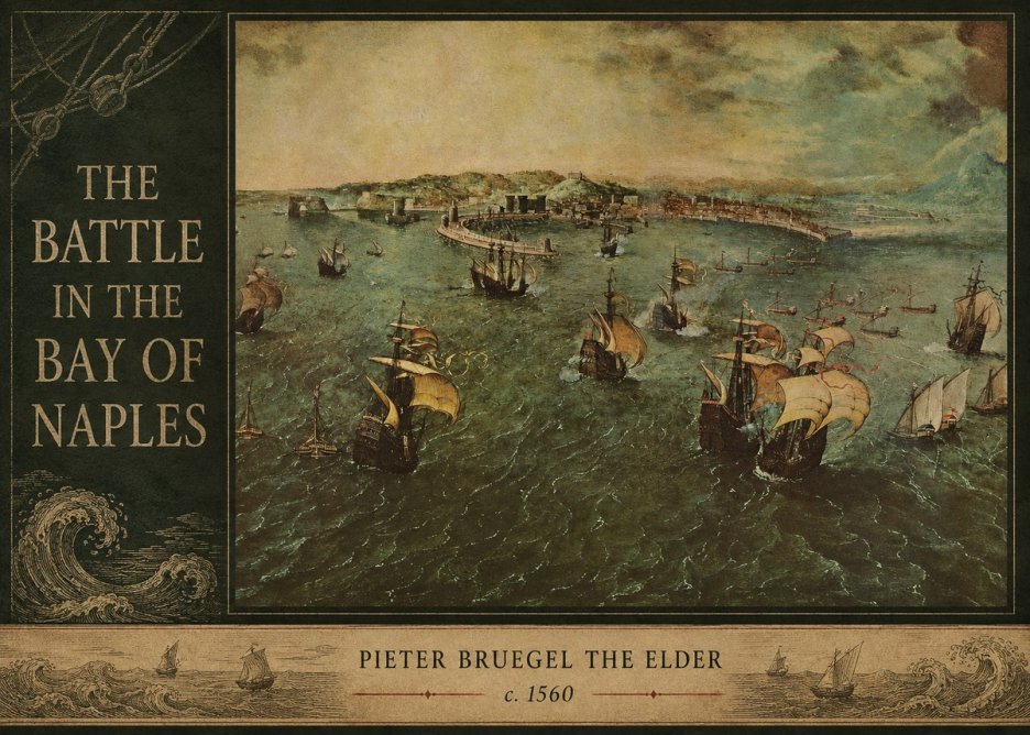 Pieter Bruegel The Battle in the Bay of Naples No3 - Juliste