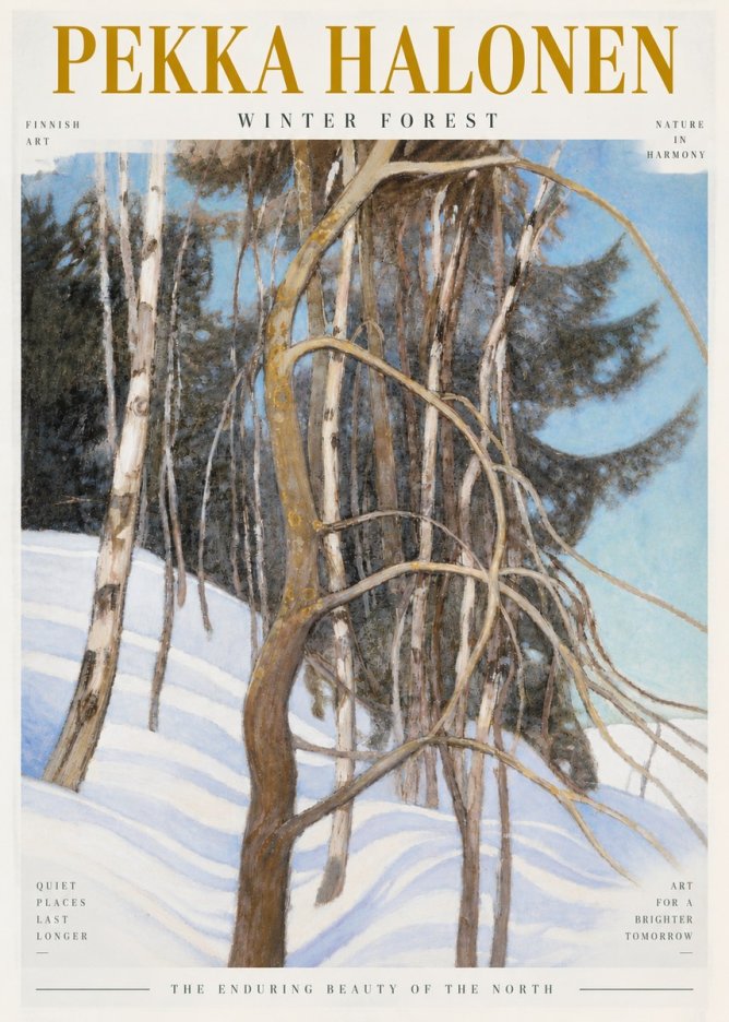 Pekka Halonen Winter Forest III No4 - Juliste