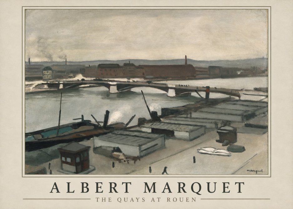 Albert Marquet The Quays at Rouen No1 - Juliste