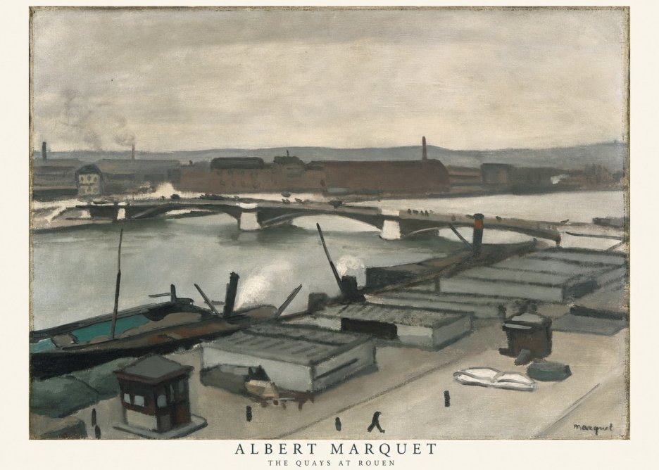Albert Marquet The Quays at Rouen No6 - Juliste