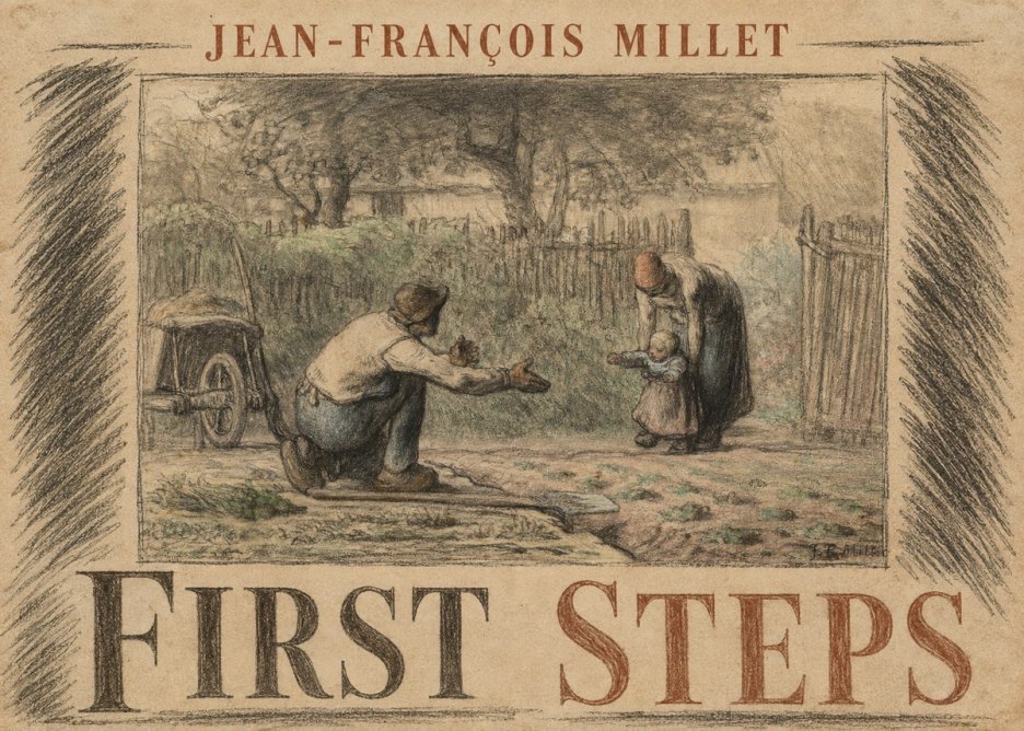 Jean-François Millet First Steps No6 - Juliste