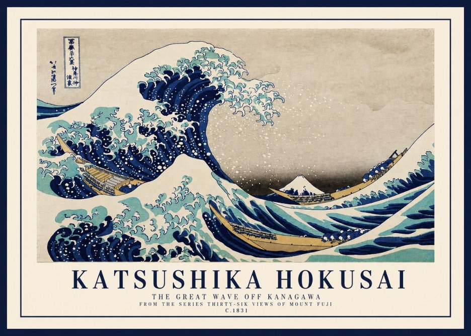 Katsushika Hokusai The Great Wave off Kanagawa II No2 - Juliste