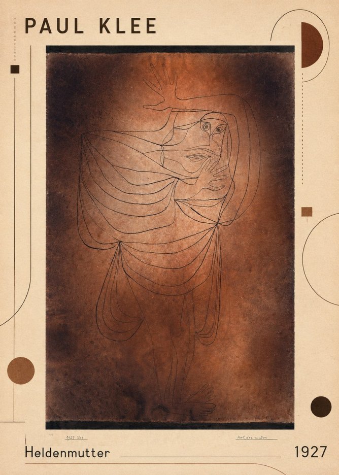 Paul Klee Heldenmutter No1 - Juliste