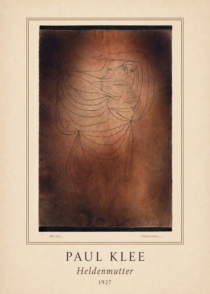 Paul Klee Heldenmutter No4 - Juliste