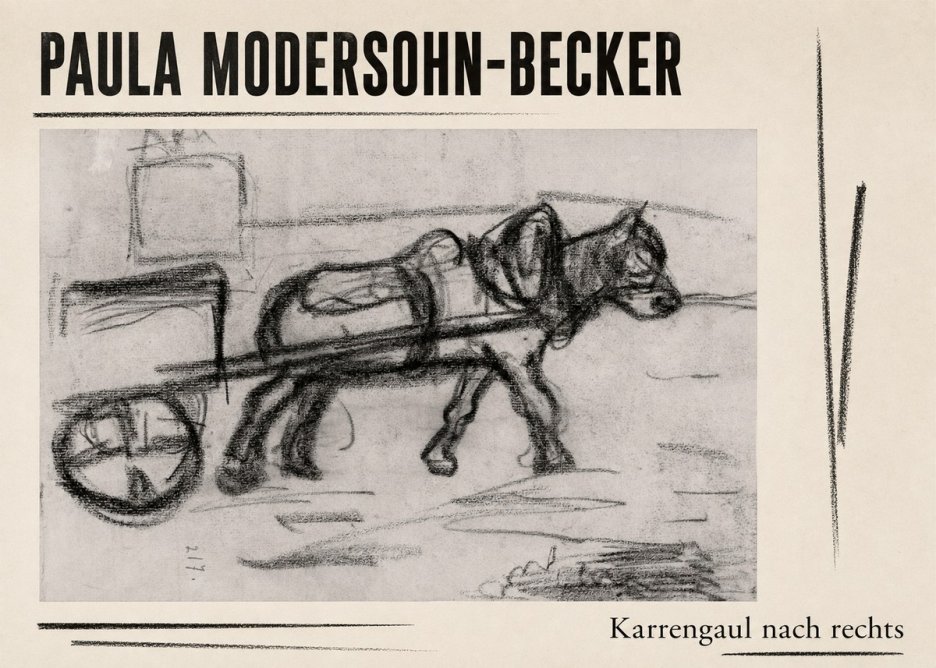 Paula Modersohn-Becker Karrengaul Nach Rechts No2 - Juliste