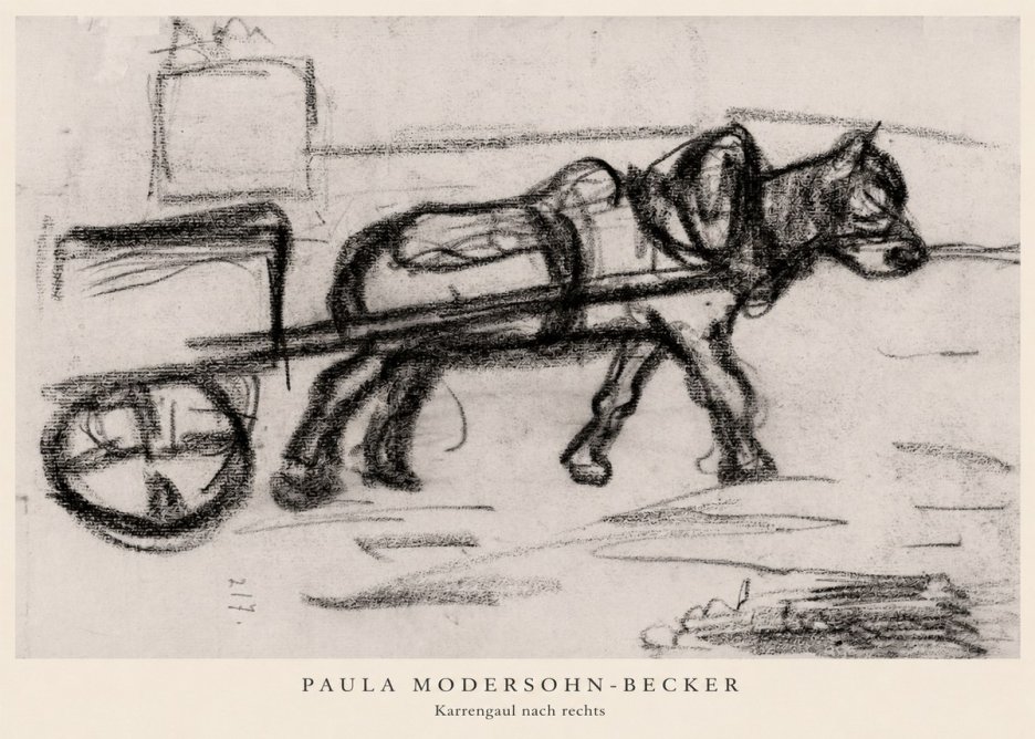 Paula Modersohn-Becker Karrengaul Nach Rechts No5 - Juliste