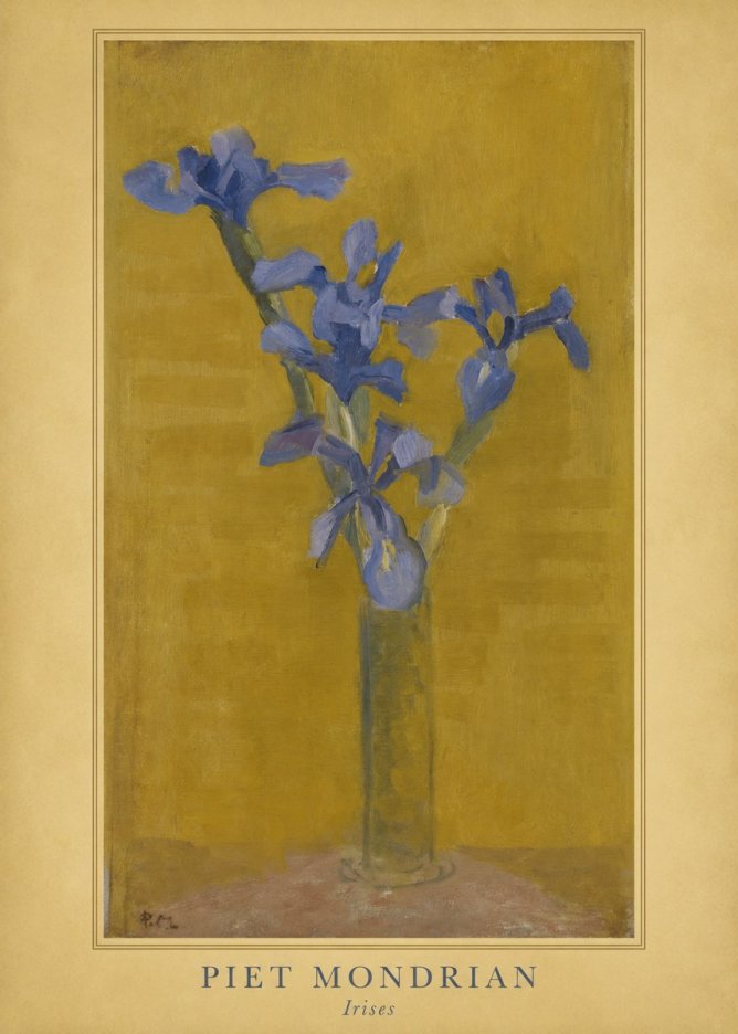 Piet Mondrian Irises No3 - Juliste