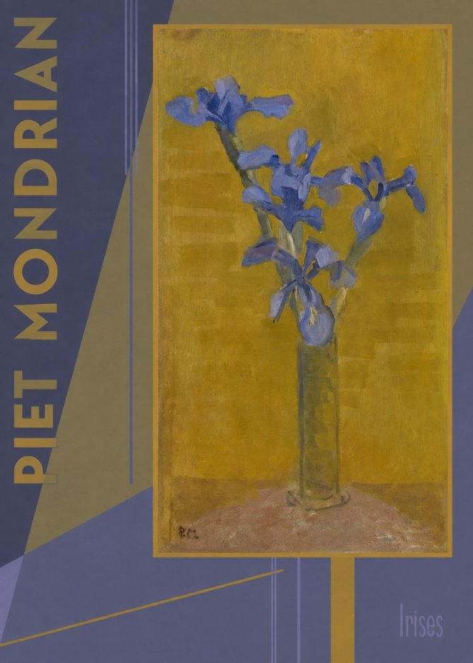 Piet Mondrian Irises No4 - Juliste