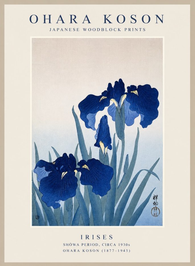 Ohara Koson Iris Es No1 - Juliste