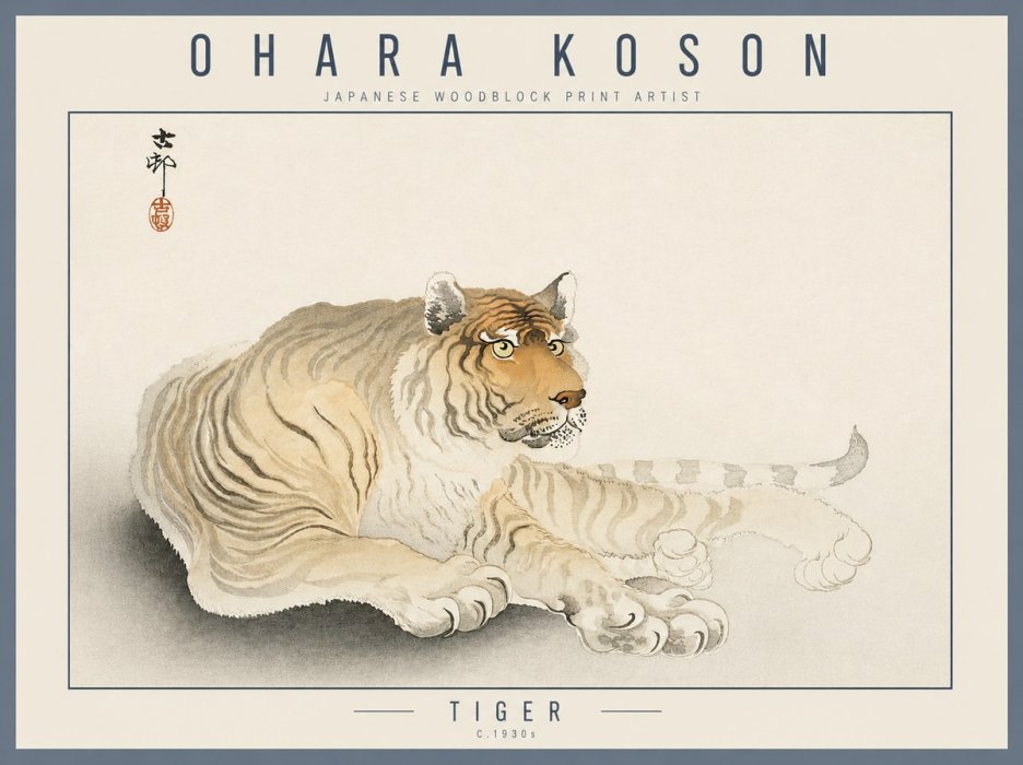 Ohara Koson Tiger No3 - Juliste