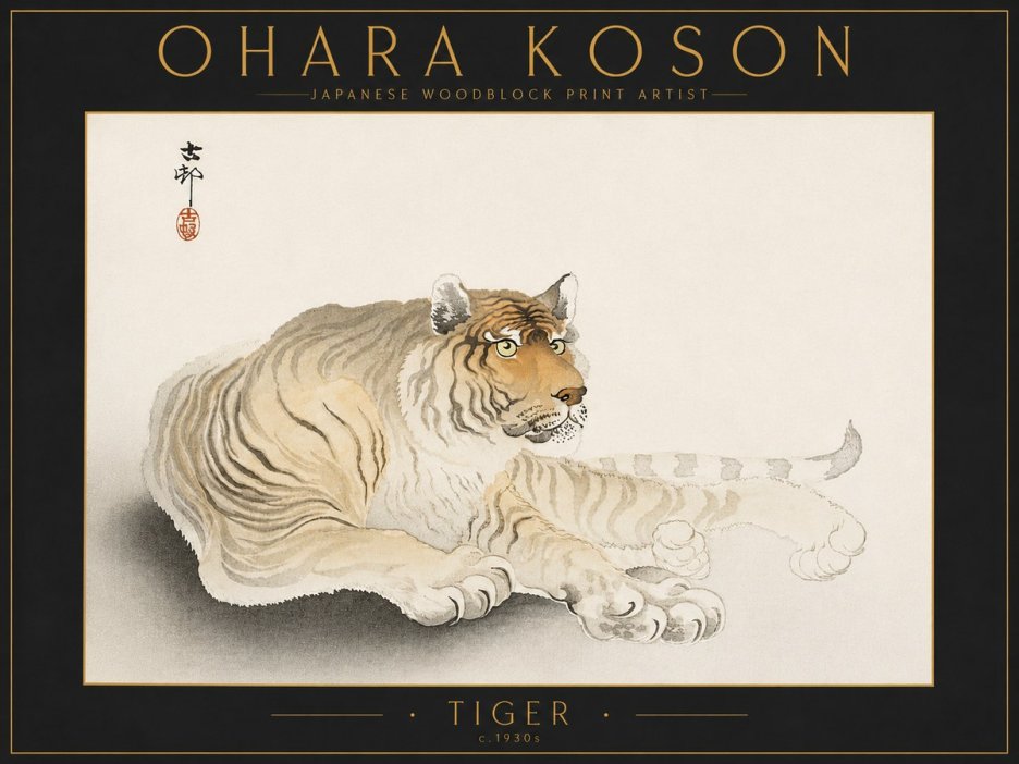Ohara Koson Tiger No5 - Juliste