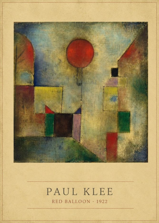 Paul Klee Red Balloon No3 - Juliste