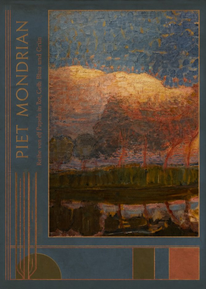 Piet Mondrian Reihe Von Elf Pappeln in Rot, Gelb, Blau Und Grün No2 - Juliste