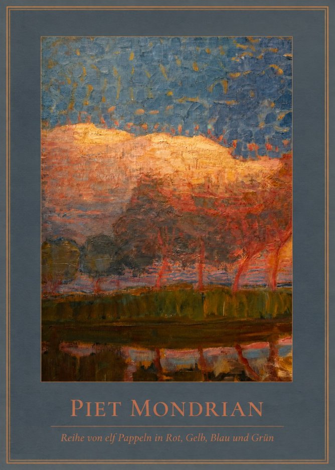 Piet Mondrian Reihe Von Elf Pappeln in Rot, Gelb, Blau Und Grün No4 - Juliste