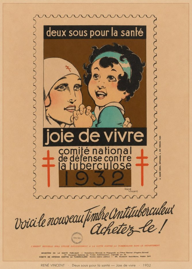 René Vincent Deux Sous Pour La Santé - Joie De Vivre No6 - Juliste