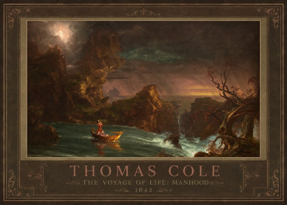 Thomas Cole The Voyage of Life: Manhood I No1 - Juliste