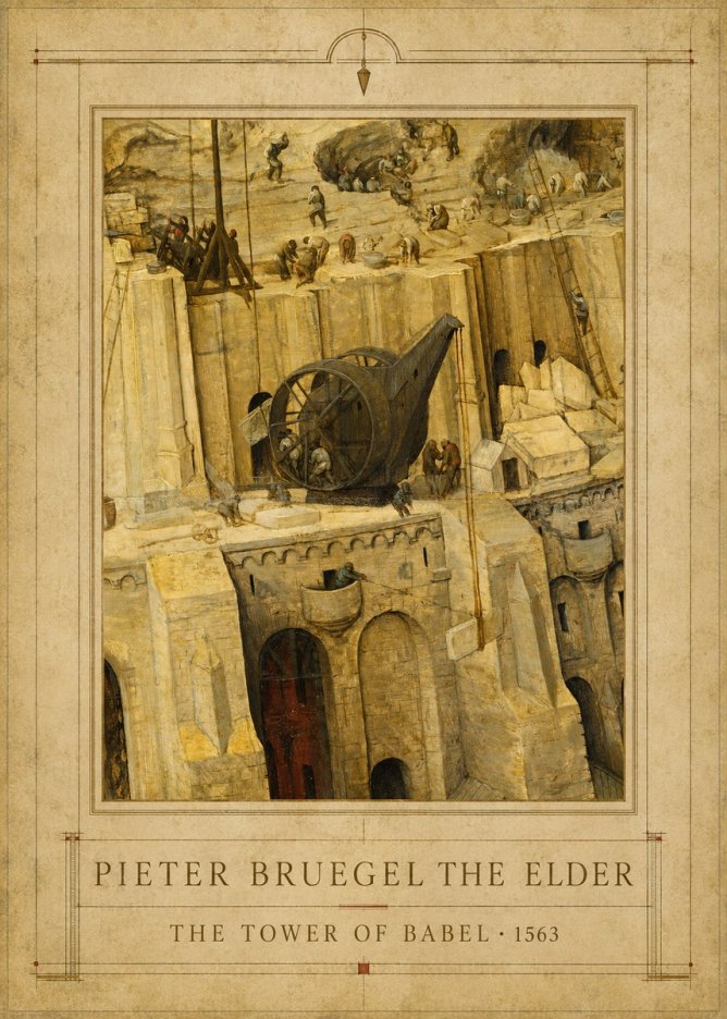 Pieter Bruegel The Tower of Babel VII No4 - Juliste