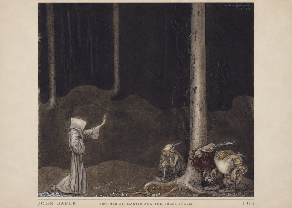 John Bauer Brother St. Martin and the Three Trolls No4 - Juliste