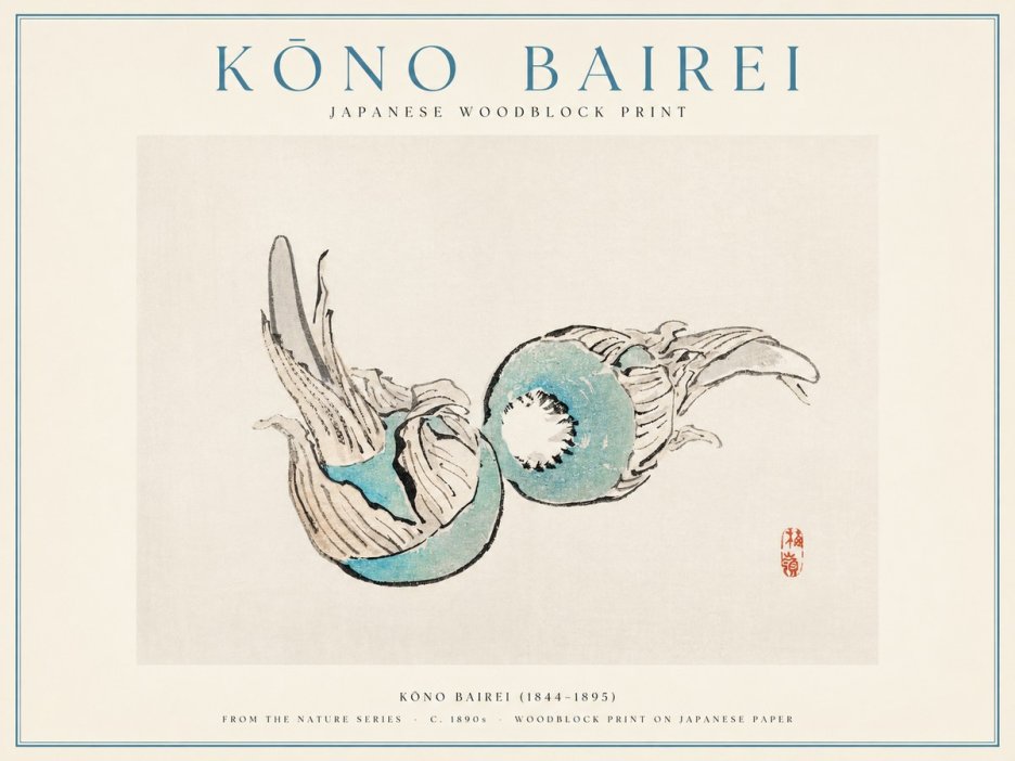 Kōno Bairei Abstract Botanical Forms No1 - Juliste