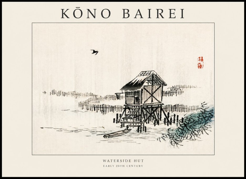 Kōno Bairei Waterside Hut No1 - Juliste
