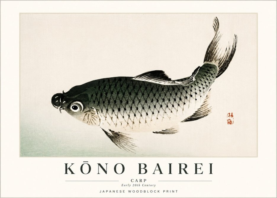 Kōno Bairei Fish I No2 - Juliste