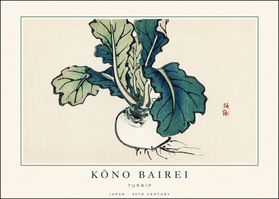 Kōno Bairei Turnip No1 - Juliste