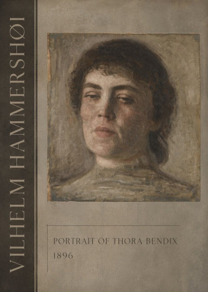 Vilhelm Hammershøi Portrait of Thora Bendix No2 - Juliste