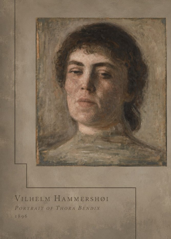 Vilhelm Hammershøi Portrait of Thora Bendix No3 - Juliste