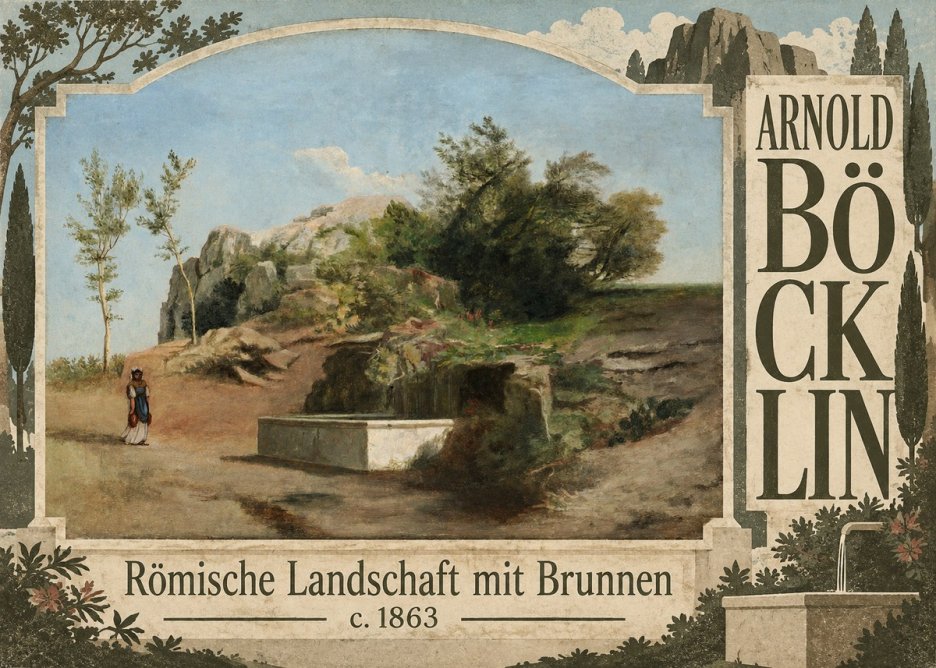 Arnold Böcklin Römische Landschaft Mit Brunnen No6 - Juliste
