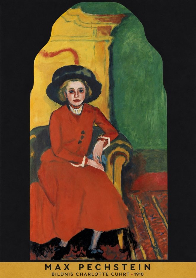 Max Pechstein Bildnis Charlotte Cuhrt No5 - Juliste