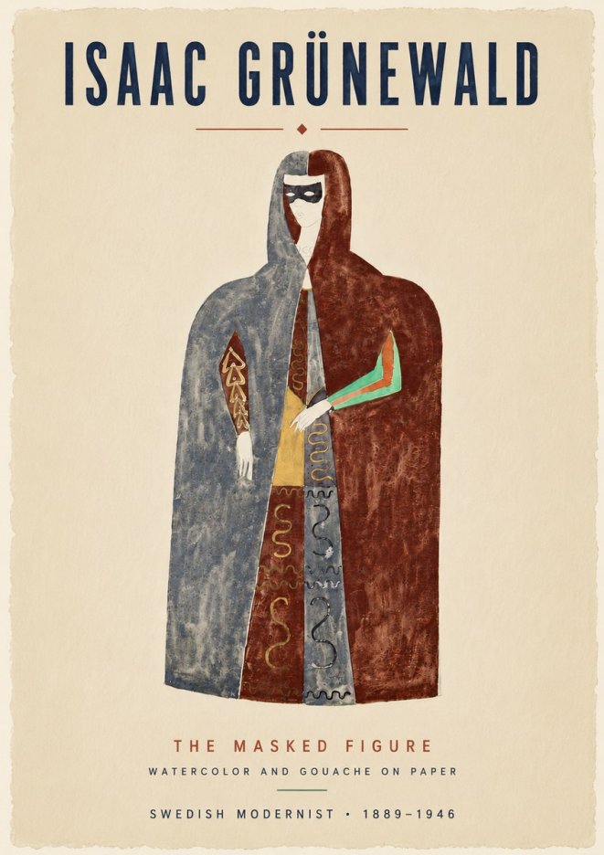 Isaac Grünewald The Masked Figure No6 - Juliste